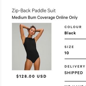Lululemon Zip Back Paddle Suit Size 10, EUC, worn once